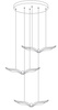 Lampa wisząca GUFO 3 LED różowe złoto 36 cm