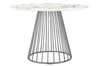 Stół GLAM MARBLE 110 - MDF, chromowana podstawa