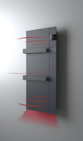 ONSEN EVO elektryczny grzejnik łazienkowy, 400x900mm, 1000 W, antracyt