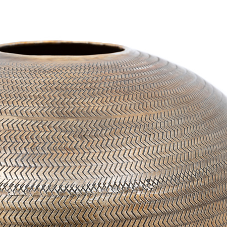 Artistic Aluminium Wide Vase Arrow Antique Brass