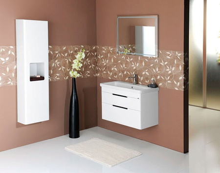 ELLA szafka wysoka 40x140x20cm, 1 drzwiczki, lewa/prawa, biała