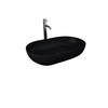 FEELING Umywalka slim nablatowa owalna 55x35 cm czarny mat (504) z Wadą