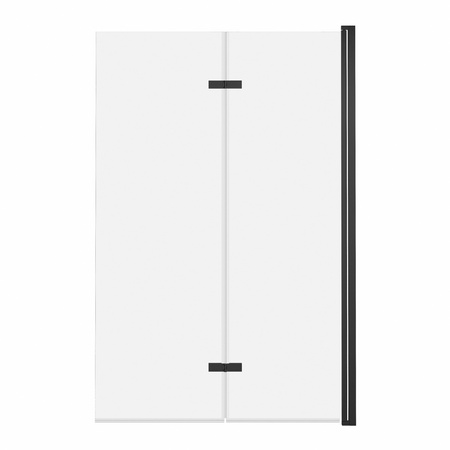 Parawan nawannowy 2-panelowy składany JEZIORAK 120 cm Czarny