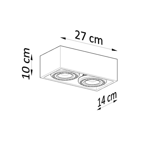 Plafon QUATRO 2 naturalne drewno