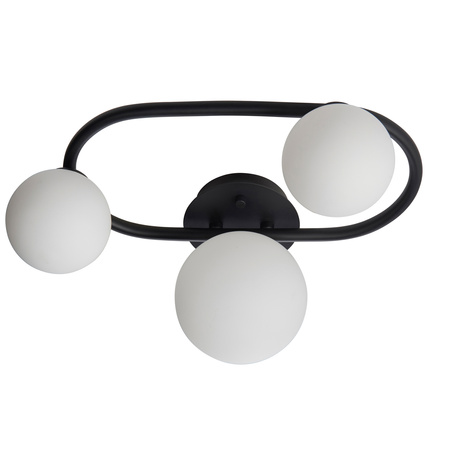Pulsa Bathroom 3 Ceiling Light Black 175x359x252mm