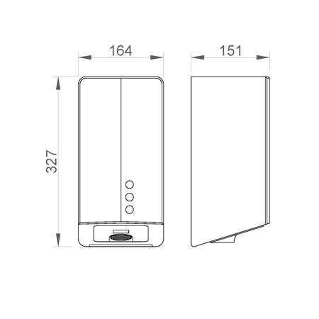 FUGA EVO elektryczna suszarka do rąk, bezdotykowa  220-240V, 800W, 164x327x151 mm, czujnik laserowy , stal nierdzewna mat