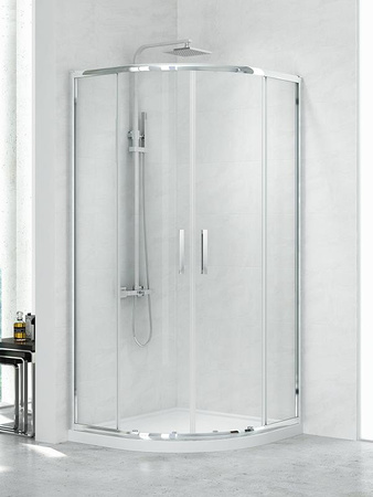 KABINA NEW PRAKTIC PÓŁOKRĄGŁA U 80x80x195 CZYSTE 6mm ACTIVE SHIELD