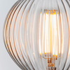 Żarówka LED – chrom / kryształ, 4W LED E27 ciepła biel, 2200 K, 12,5 × 12,5 × 17,5 cm