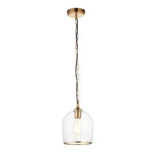 Ashcroft 1 Pendant Light Brushed Aged Brass