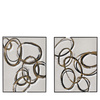 Obraz w ramie „Bold as Gold” – szary, 54,5 × 3,5 × 69,5 cm, zestaw 2 szt.