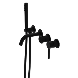 Bateria wannowa podtynkowa 4- otworowa Orion Matt Black