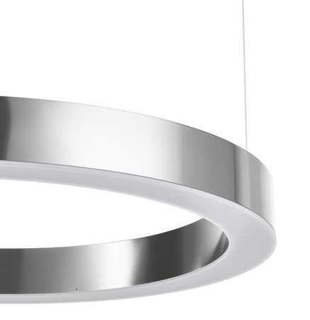 Lampa wisząca CIRCLE 60 cm - LED, ring nikiel szczotkowany