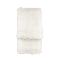 Marshmallow Rabbit Faux Fur Throw Crm 1300x1700mm