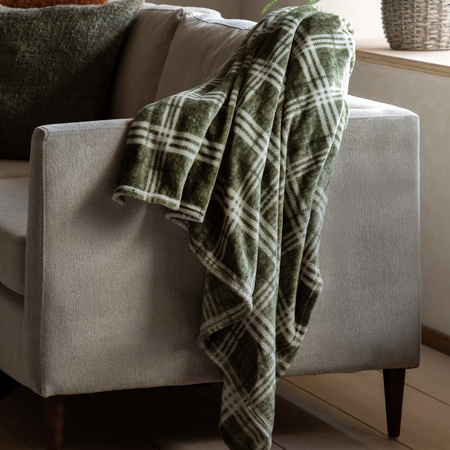 Checkmate Rolled Fleece Olive 1400x1800mm