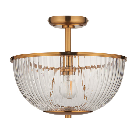 Somerset Bowl Ceiling Light Vintage Brass