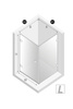 Kabina prysznicowa OXIA BLACK 1D L kwadratowa 70x70x200 szkło czyste 8mm Active Shield 2.0