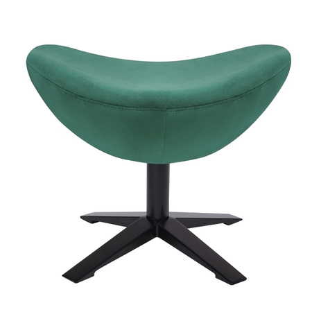 Podnóżek EGG SZEROKI VELVET BLACK ciemny zielony.18 - welur, podstawa czarna