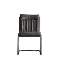 Krzesło skórzane Capri Antique Ebony 520 x 660 x 880 mm