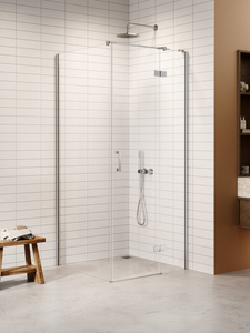Kabina NESTA chrom 1D prostokątna P 120x80x200 czyste 6mm Active Shield 2.0