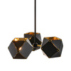 Lampa wisząca NEW GEOMETRY-3 czarno złota 45 cm