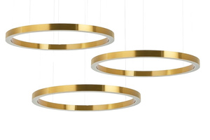 MOOSEE lampa wisząca RING 100 + 100 + 100 złota na jednej podsufitce