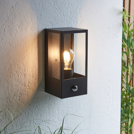 Oxford Outdoor PIR 1 Wall Light Black