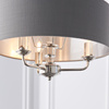 Highclere 3 Pendant Lght Nickel&Chrcoal 350-1200mm