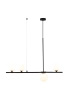 Lampa wisząca MODERNO 80 cm -czarna z białymi kloszami