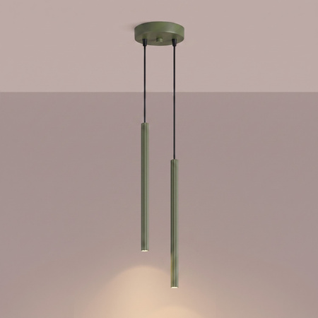 Lampa wisząca ARCHE 2P zielona oliwka
