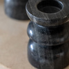 Azuaga Marble Candlestick Grey S/2 100/150mm