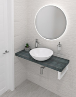 AVICE blat pod umywalkę 70x36cm, grubość 5cm, Aquamarine