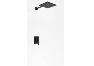 EXPERIENCE Black zestaw prysznicowy z deszczownicą 25cm