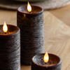 LED 1 Wick Candle Mocha 3pk 70x70x150mm