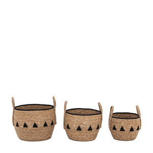 Alid Baskets Natural & Black (Set of 3)