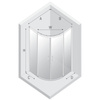 Kabina prysznicowa PRIME GOLD Brushed 2D półokrągła R55 90x90x200 szkło czyste 6mm Active Shield 2.0