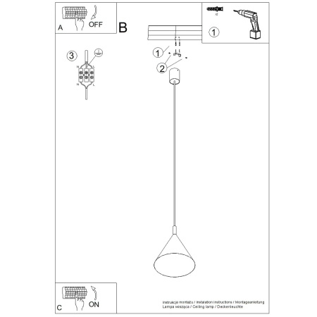 Lampa wisząca NOX 25 czarna