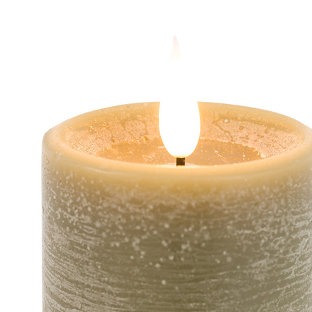 LED 1 Wick Candle Olive 3pk 70x70x150mm