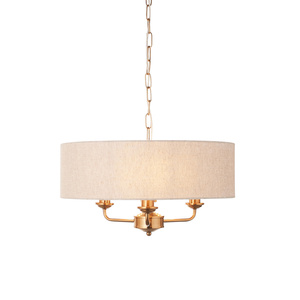 Highclere 3 Pendant Vintage Brass