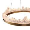 Lampa wisząca MONTANA 60 cm - LED, złoty kryształowy ring