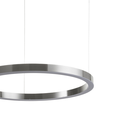 Lampa wisząca CIRCLE 100 cm - LED, ring nikiel szczotkowany