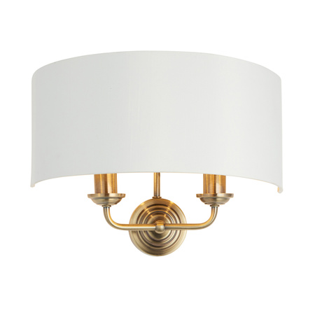 Highclere 2 Wall Light Antique Brass