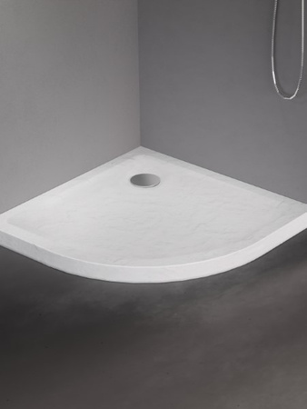 Brodzik MILD STONE akrylowy półokrągy R55 90x90x4,5 biały