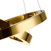 Lampa wisząca CIRCLE 2 40+60 cm - LED dwa ringi złoty połysk