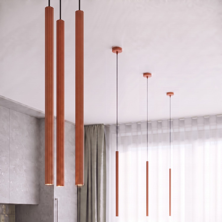 Lampa wisząca ARCHE 2P ochra czerwona