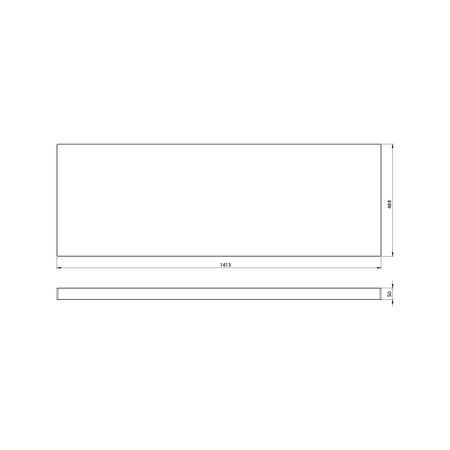 AVICE blat pod umywalkę 140,7x1,2x48,8cm, grubość 5cm, dąb Rover