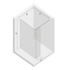 Kabina prysznicowa NESTA GUNMETAL BRUSHED WALK-IN U 70x200 + skrzydło 30cm szkło czyste 8mm Active Shield 2.0