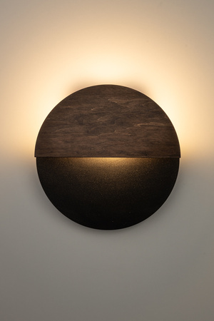 LUNA kinkiet S czarny/venge