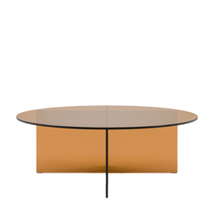 Parioli Glass Coffee Table Bronze 900x900x325mm