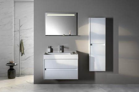 NIRONA szafka wysoka 40x140x20cm, 2 drzwiczki, lewe/prawe, biała