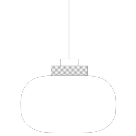 Lampa wisząca BOOM 35 cm - LED, klosz szary, wykonczenie złote